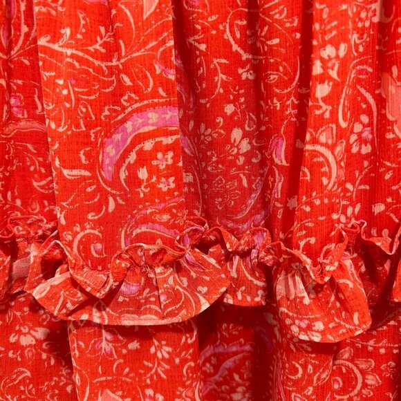 1.STATE Womens Size M Summer Eaze Paisley Print Smocked Waist Mini skirt ~ NWT - Picture 6 of 8
